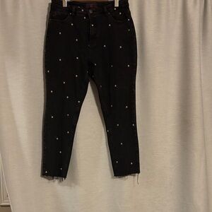NOBO Black Ankle Jeans with Embellishments